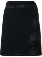 Christopher Kane Mini Hotfix Skirt, Women's, Size: 38, Black, Virgin Wool