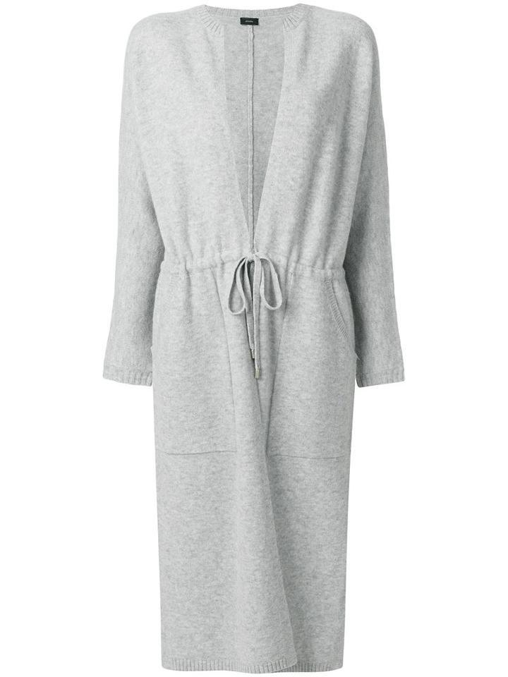Joseph - Drawstring Waist Cardi-coat - Women - Nylon/wool - Xs, Grey, Nylon/wool