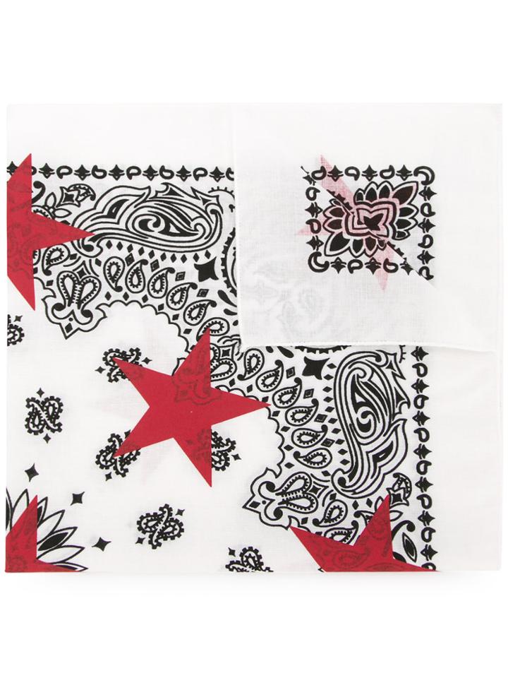 Guild Prime Patterned Star Print Scarf - White