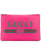 Gucci Gucci Print Portfolio Pouch - Pink & Purple