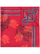 Bally Crest Print Scarf - Red