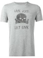 John Varvatos Printed T-shirt, Men's, Size: Medium, Grey, Spandex/elastane/viscose