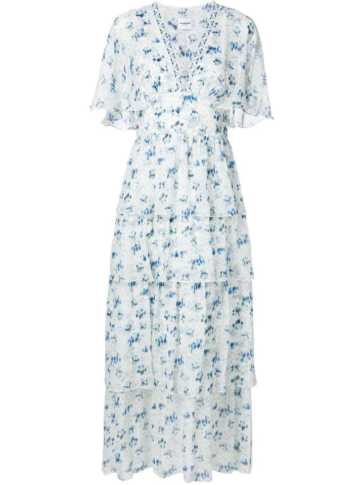 Vilshenko 'rena' Cape Midi Dress, Women's, Size: 10, White, Silk