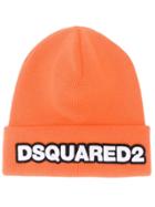 Dsquared2 Ribbed Logo Hoodie - Orange