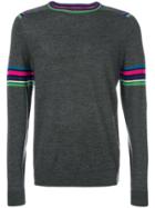 Ps By Paul Smith Striped Panel Jumper - Grey