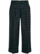 P.a.r.o.s.h. Cropped Checked Trousers - Green