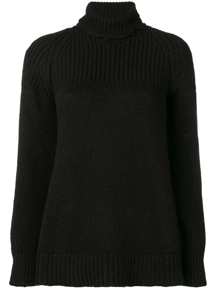 Dondup Ribbed Turtle Neck Jumper - Black
