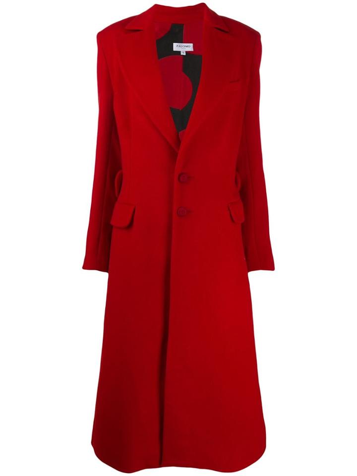 Palomo Spain Longline Coat - Red