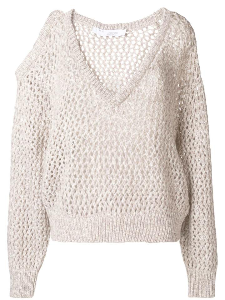 Iro Cold Shoulders Knitted Sweater - Neutrals
