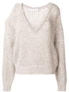 Iro Cold Shoulders Knitted Sweater - Neutrals