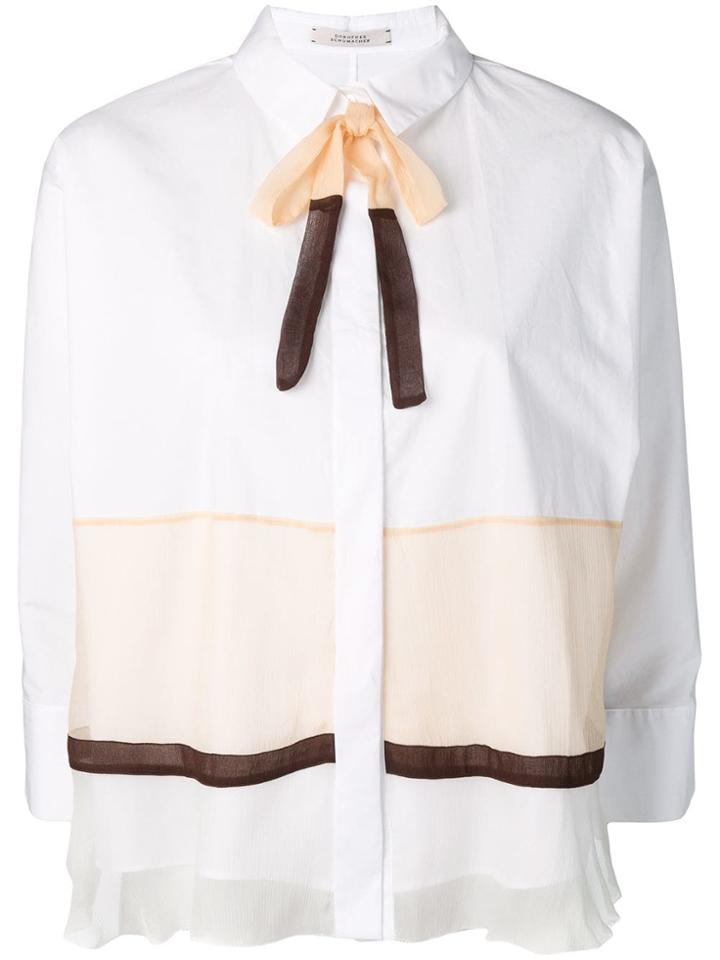 Dorothee Schumacher Colour-block Fitted Shirt - White