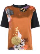Dries Van Noten Floral Print Blouse, Women's, Size: Large, Brown, Silk/cotton