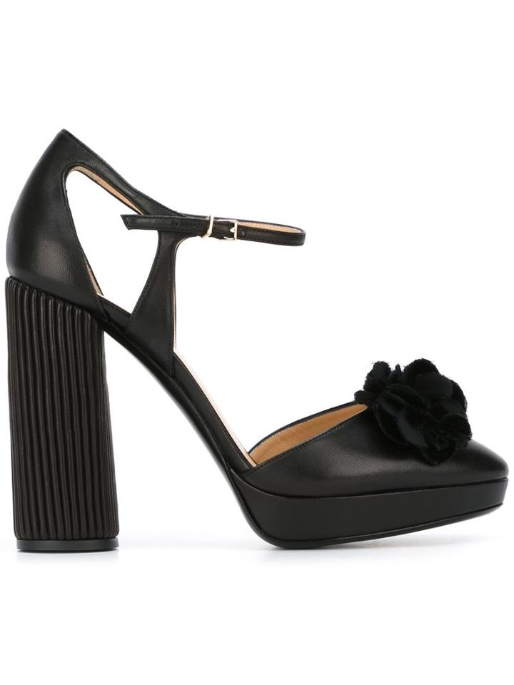 Giorgio Armani Striped Heel Platform Pumps