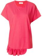 Zanone Frill Trimed Top - Pink & Purple