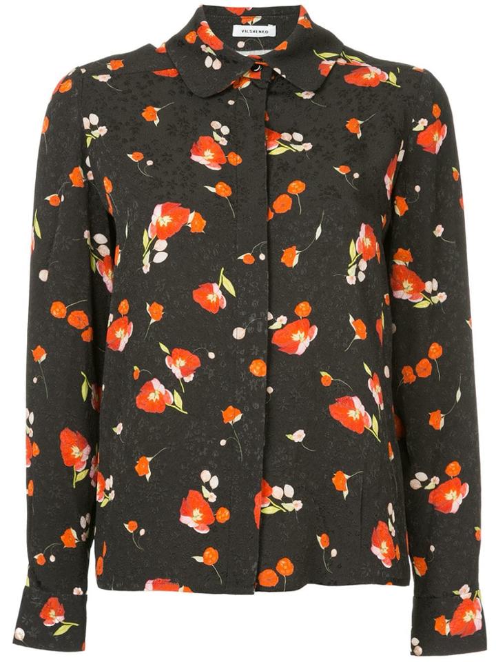 Vilshenko Floral Print Shirt - Black