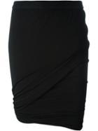 T By Alexander Wang Draped Fitted Skirt