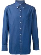 Brunello Cucinelli Denim Shirt, Men's, Size: Small, Blue, Cotton