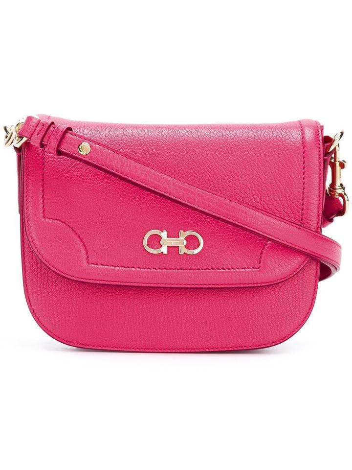 Salvatore Ferragamo Double Gancio Shoulder Bag, Pink/purple, Calf Leather