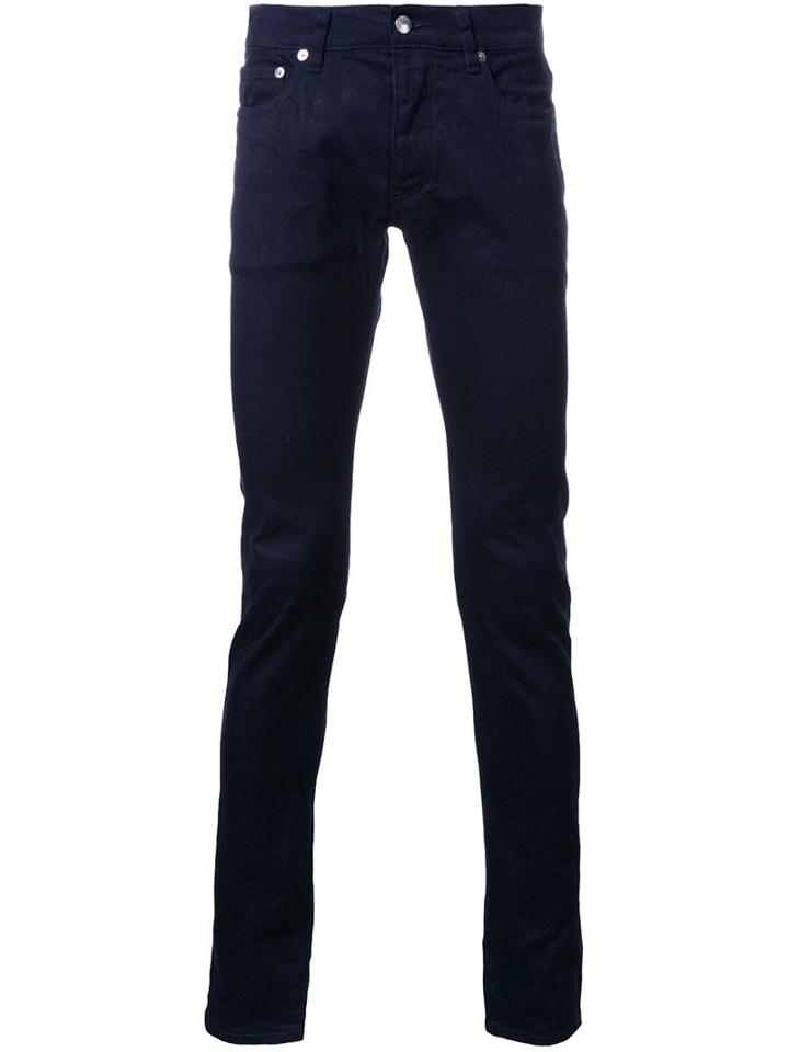 Attachment Skinny Jeans, Men's, Size: 3, Blue, Cotton/polyurethane