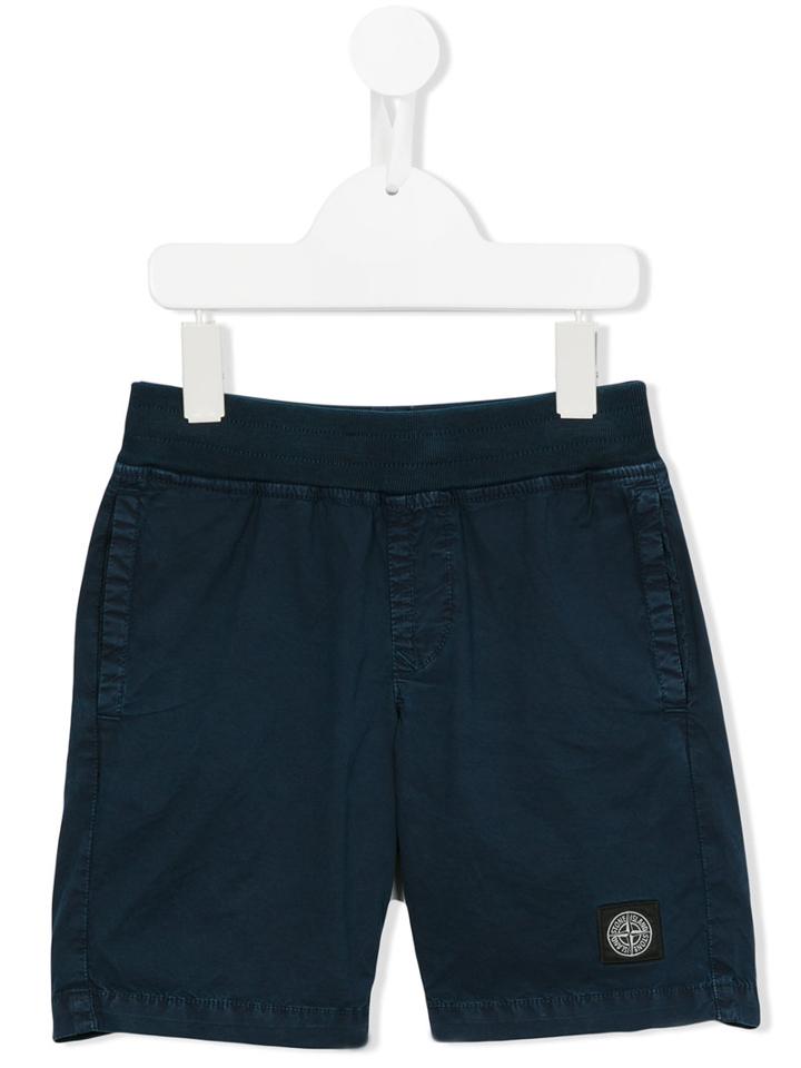 Stone Island Kids Elasticated Swim Shorts, Toddler Boy's, Size: 4 Yrs, Blue