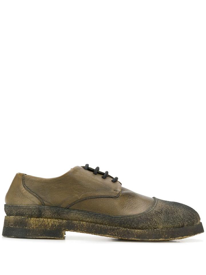 Rocco P. Distressed Lace-up Shoes - Green