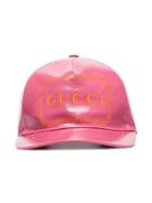 Gucci High-shine Logo Baseball Cap - Pink