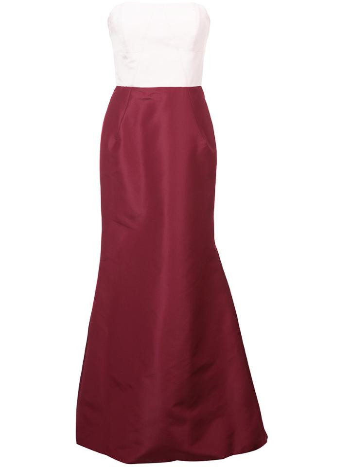 Carolina Herrera Strapless Fitted Gown - Pink & Purple