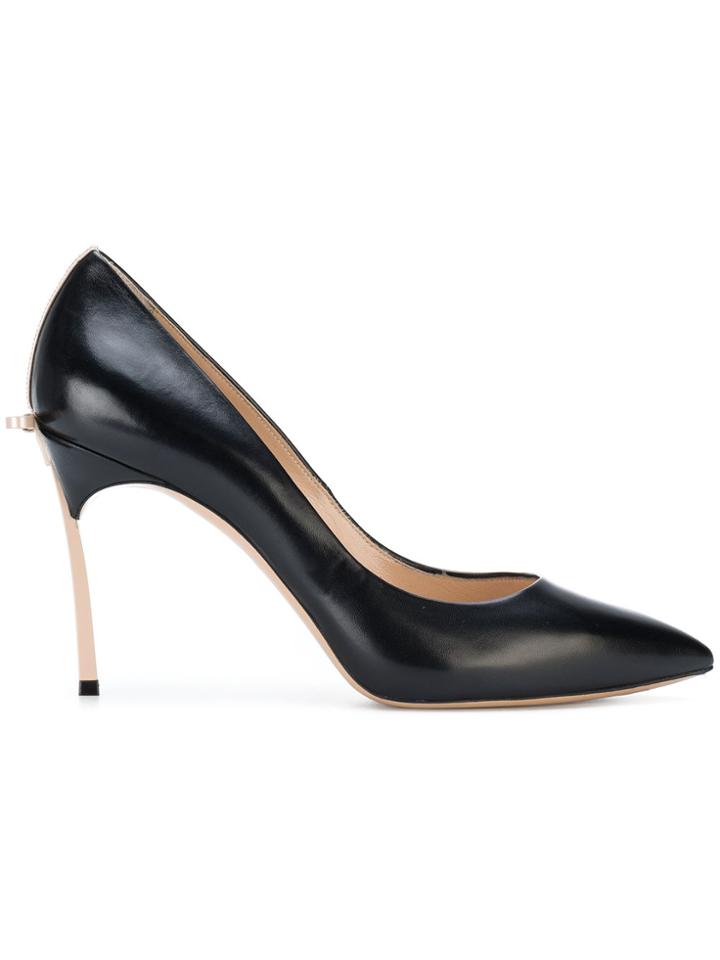 Casadei Polished Pointed Pumps - Black