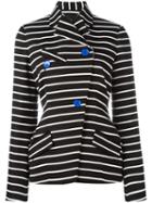 Proenza Schouler Striped Fitted Jacket, Women's, Size: 6, Black, Cotton/wool/viscose/nylon