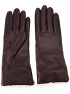 Paul Smith Contrasting Trim Gloves, Women's, Size: Small, Pink/purple, Lamb Skin/cashmere