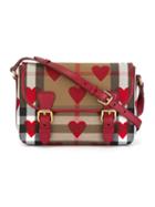 Burberry Kids Heart And House Check Satchel, Girl's, Red