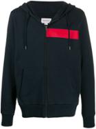 Woolrich Contrasting Tape Zip-up Hoodie - Blue