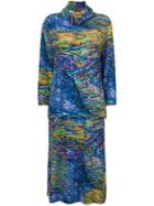 Kenzo Pre-owned Abstract Print Skirt Ensemble - Blue