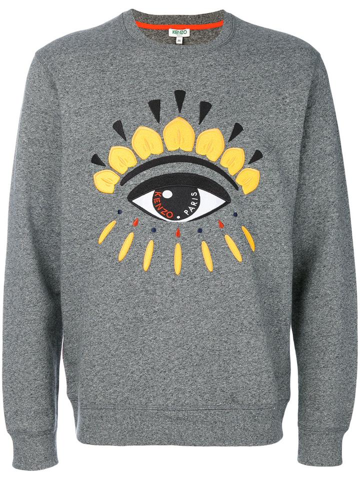 Kenzo - Eye Sweatshirt - Men - Cotton/polyester/spandex/elastane - S, Grey, Cotton/polyester/spandex/elastane