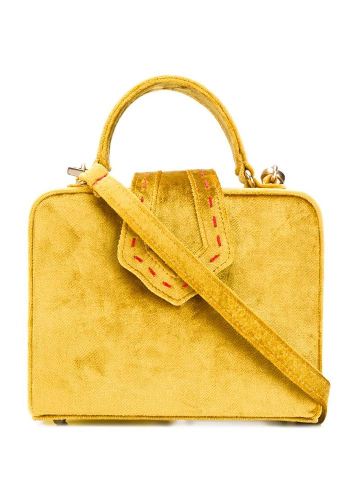 Mehry Mu Velvet Boxy Tote - Yellow