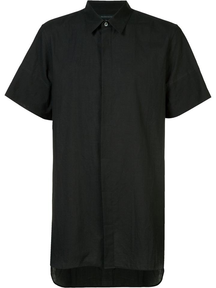 Ann Demeulemeester Grise Concealed Fastening Shortsleeved Shirt, Men's, Size: Small, Black, Cotton