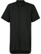 Ann Demeulemeester Grise Concealed Fastening Shortsleeved Shirt, Men's, Size: Small, Black, Cotton