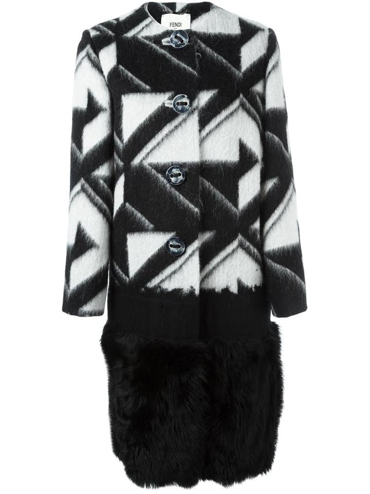 Fendi Lamb Fur Panel Coat