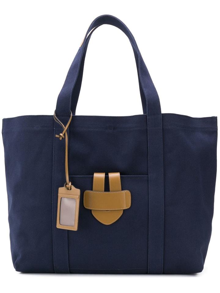 Tila March Leather Trim Tote - Blue