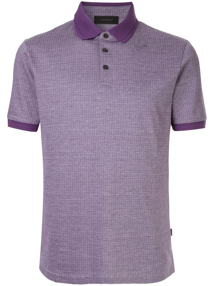 D'urban Contrast Collar Polo Shirt - Purple