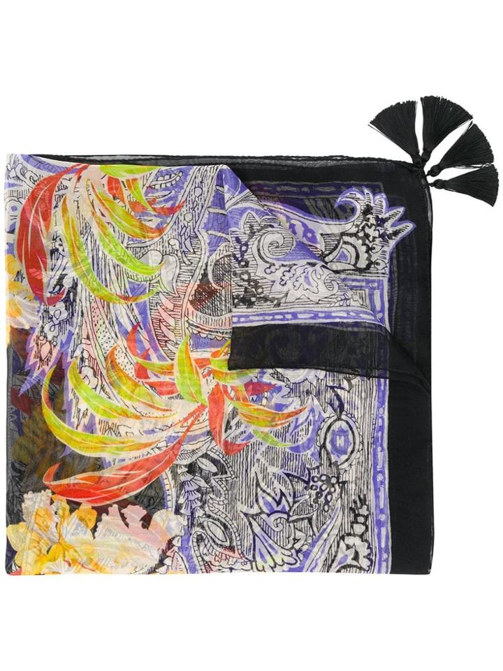 Etro Dhely Printed Scarf - Black