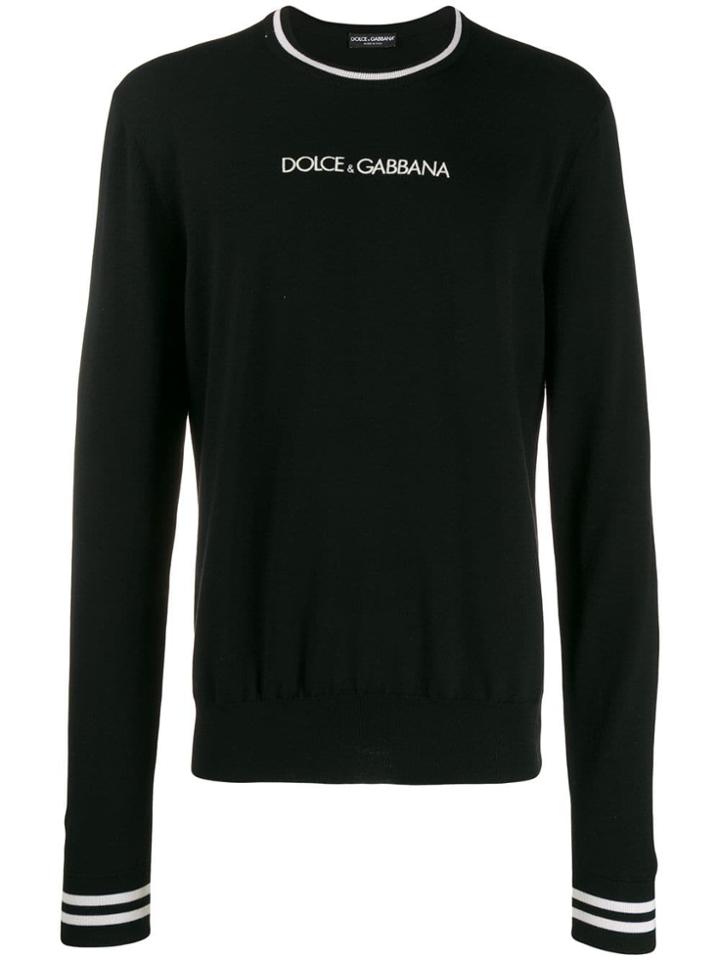 Dolce & Gabbana Embroidered Logo Sweatshirt - Black