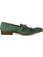 Henderson Baracco Fringed Cuir De Bretagne Loafers, Men's, Size: 44.5, Green, Leather/suede
