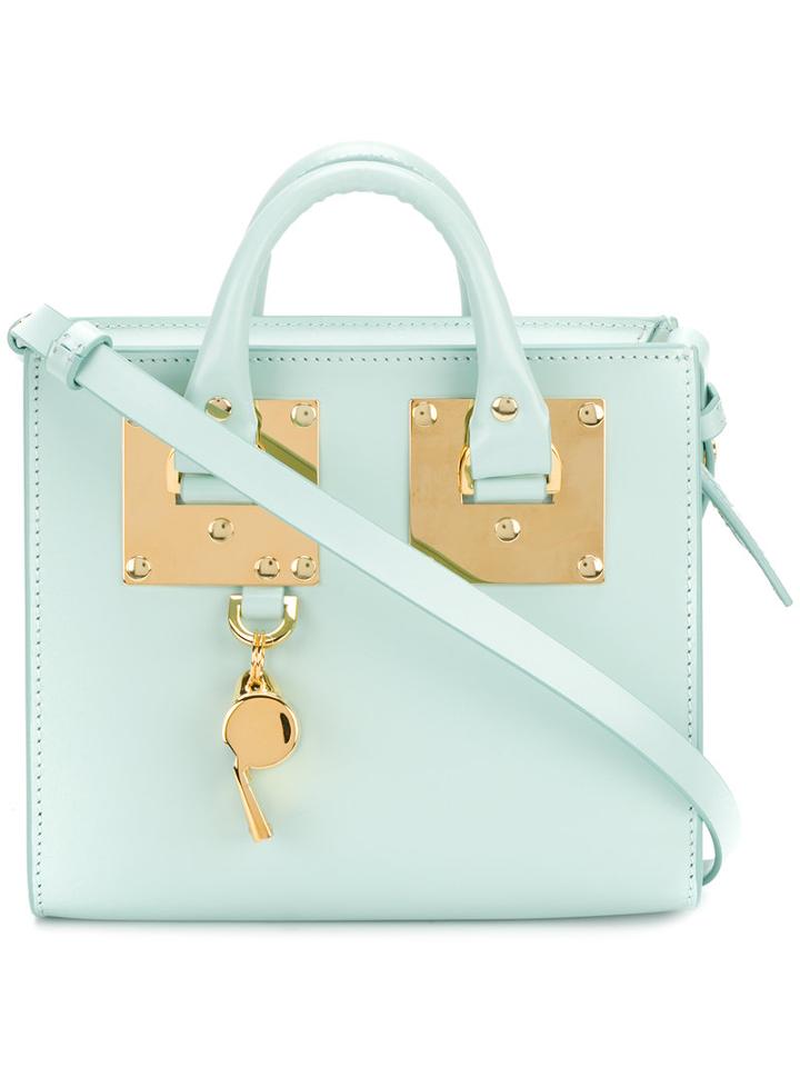 Sophie Hulme - Cross-body Satchel - Women - Calf Leather - One Size, Blue, Calf Leather