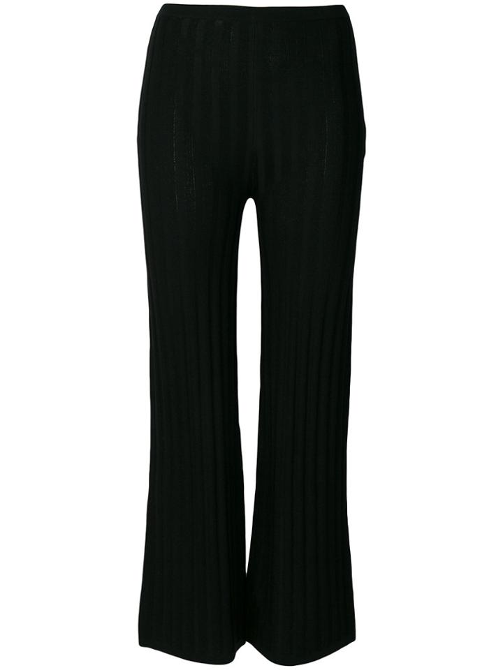 Toteme Ribbed Knitted Trousers - Black
