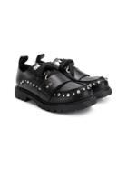 No21 Kids Teen Studded Touch-strap Shoes - Black