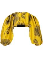Marques'almeida Floral Off-shoulder Top - Yellow & Orange
