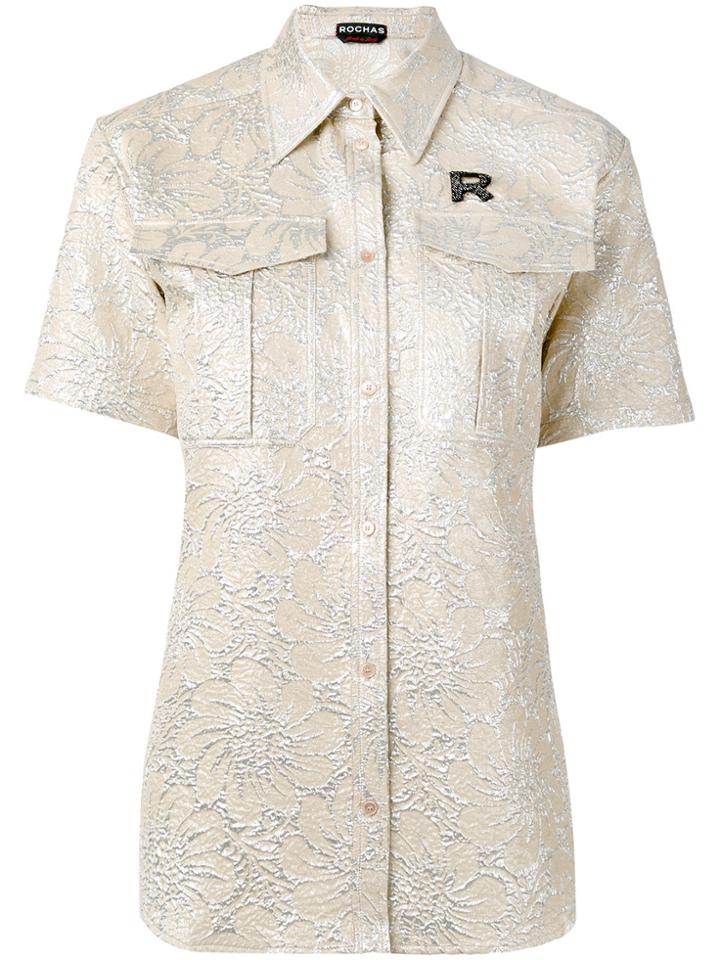 Rochas Floral Letter Shirt - Nude & Neutrals