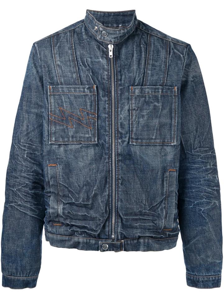 Walter Van Beirendonck Vintage Washed Denim Jacket - Blue