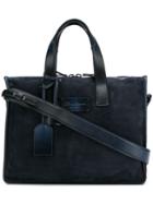 Santoni Top Zip Tote - Blue